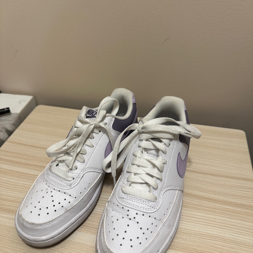 Nike White and Purple Sneakers